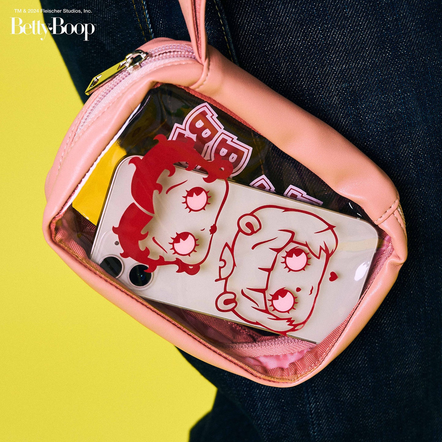 【POKOPEA　Collaboration】BETTY BOOP™ x ガチ恋ぽんぽこ Love♡Love Clear Multi Case　Red
