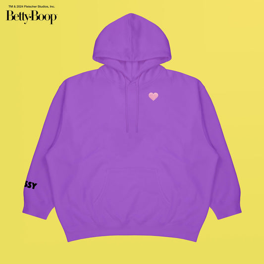【POKOPEA　Collaboration】BETTY BOOP™ x ガチ恋ぽんぽこ So Cute♡ Design Pullover Hoodie　Purple（M）