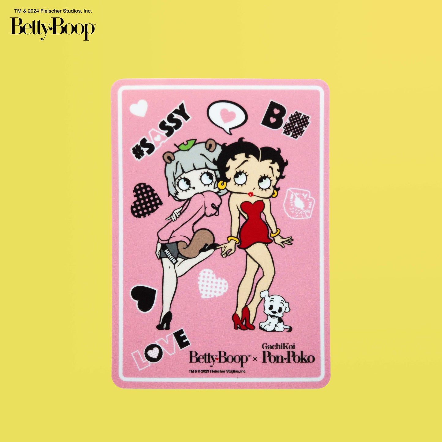 【POKOPEA　Collaboration】BETTY BOOP™ x ガチ恋ぽんぽこ So Cute♡ Design Sticker　Pink