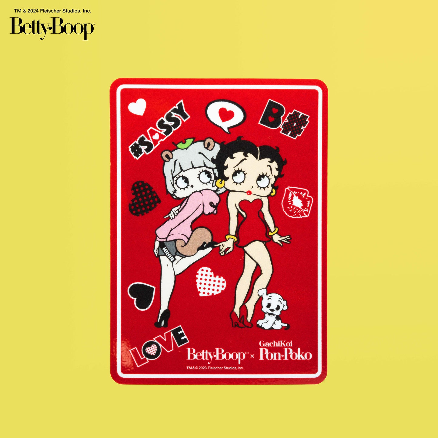 【POKOPEA　Collaboration】BETTY BOOP™ x ガチ恋ぽんぽこ So Cute♡ Design Sticker　Red
