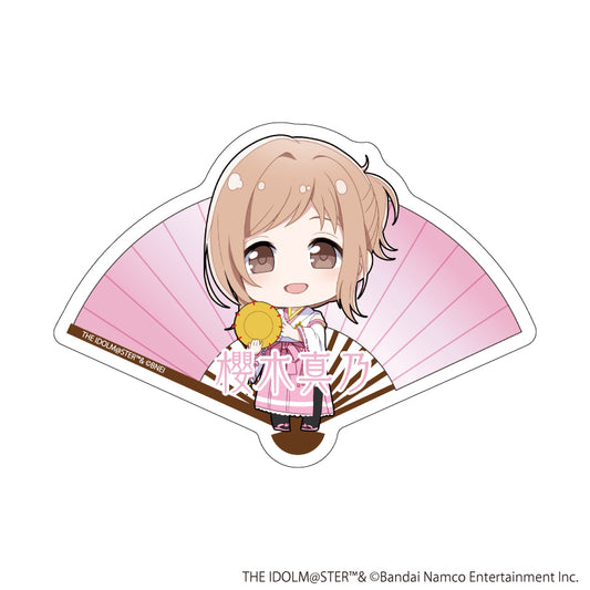 ダイカットステッカー「アイドルマスター シャイニーカラーズ」38/櫻木真乃 舞姫彩華ver.(ミニキャライラスト)