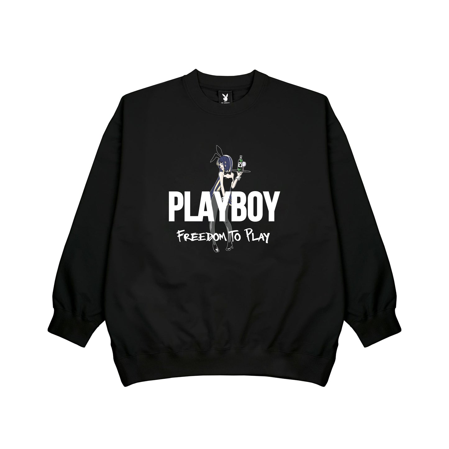 PLAYBOY x NITO WAI Playboy Bunny Illustration Crewneck Sweatshirt（L）
