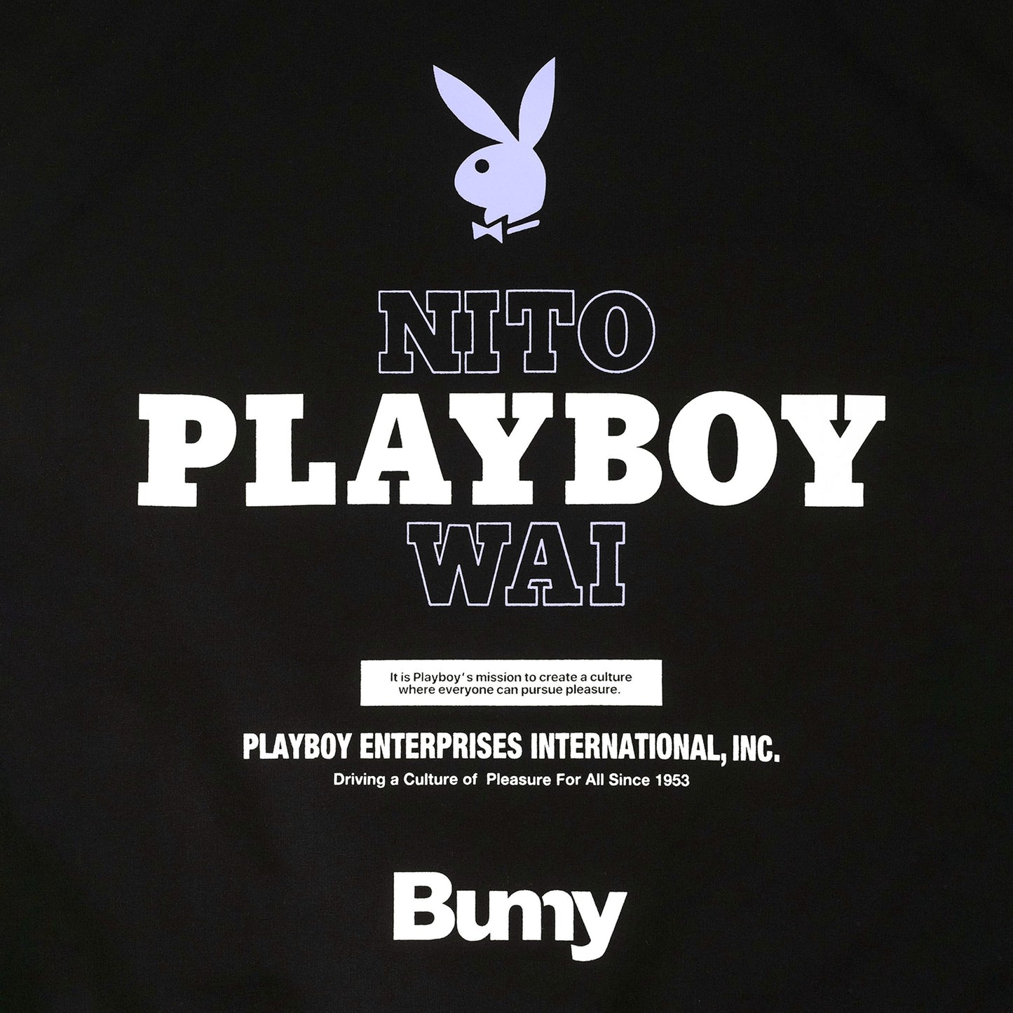 PLAYBOY x NITO WAI Playboy Bunny Illustration Crewneck Sweatshirt（L）
