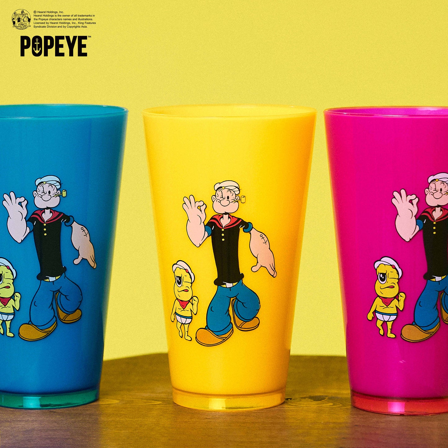 【POKOPEA　Collaboration】POPEYE™ x オシャレになりたい！ピーナッツくん　Illustration Acrylic Tumbler　Pink