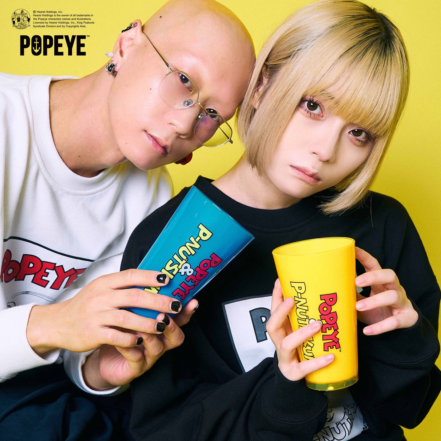 【POKOPEA　Collaboration】POPEYE™ x オシャレになりたい！ピーナッツくん　Illustration Acrylic Tumbler　Pink